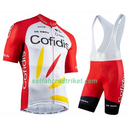 Fahrradbekleidung Radtrikot Kurzarm + Trägershorts 2020 Team Cofidis N001
